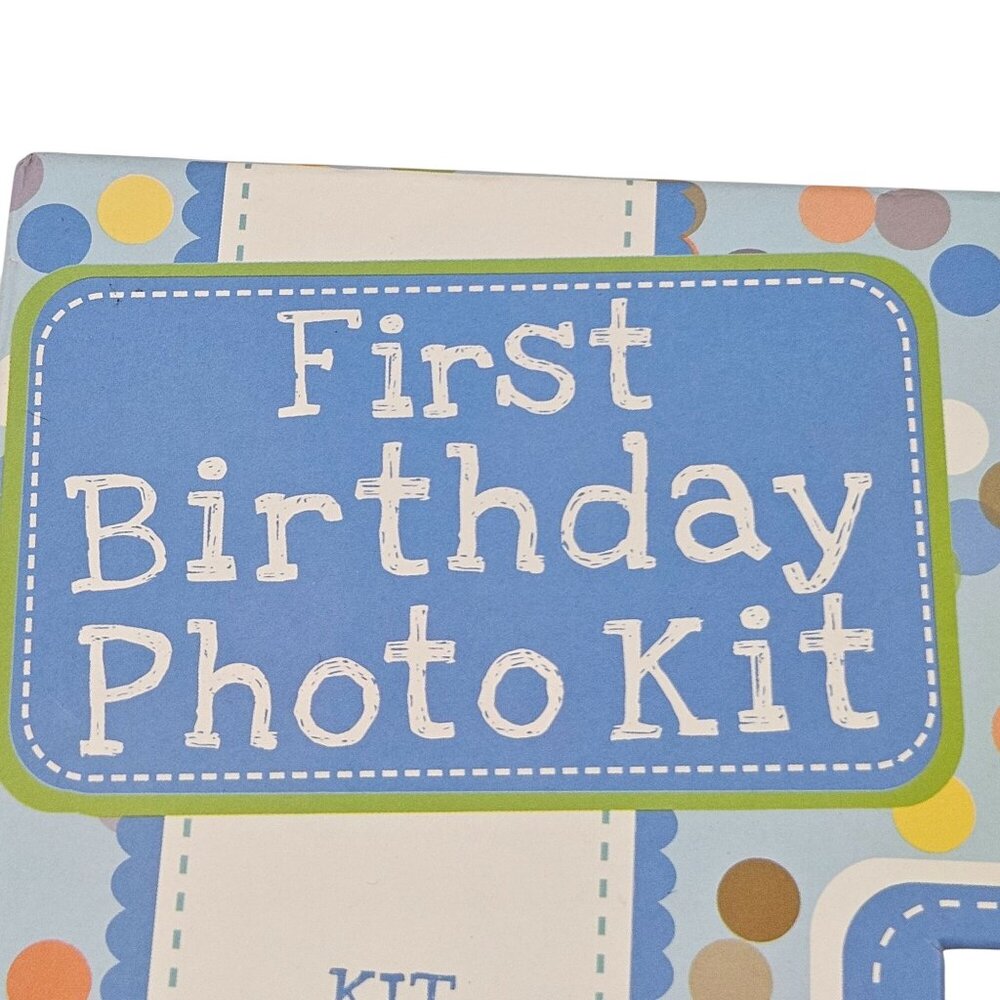Gibson First Birthday Photo Kit Frame Crown Banner Props Cake Topper Celebration - Picture 3 of 7